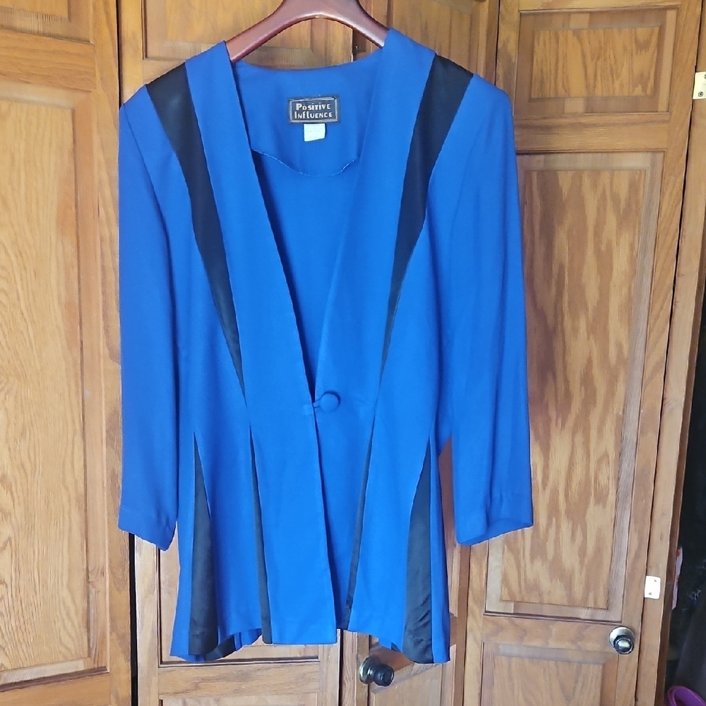Women's Blue and Black Jacket